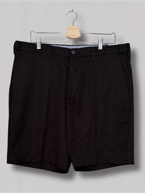 croft & barrow Black Flat-Front Chino Shorts